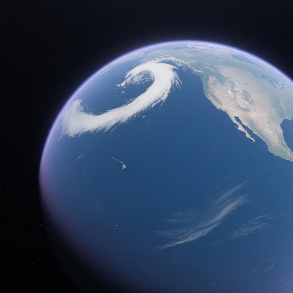 West Coast of North America from orbit